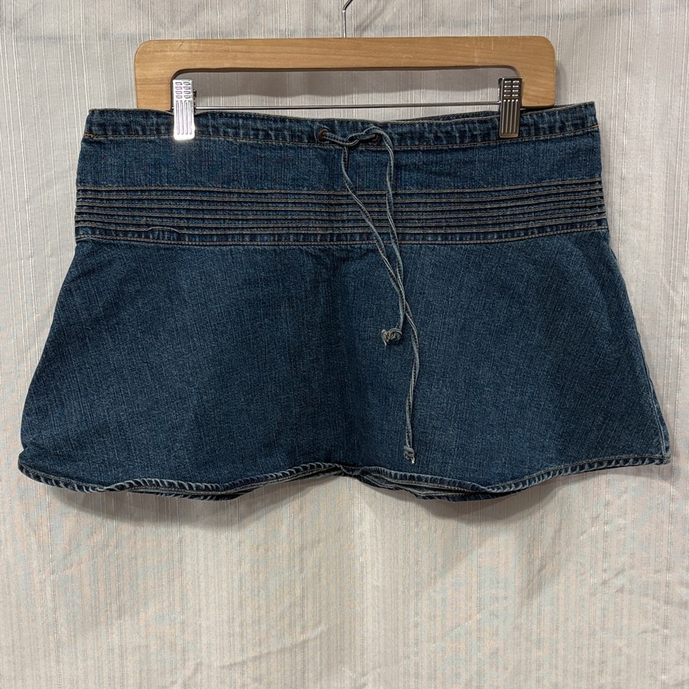 Old Navy Denim Flounce Mini Skirt